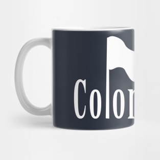 Colorguard Flag White Text Mug